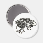 Wie Knitter das Schafspelz sehen Magnet (Vorderseite/Rückseite)