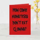 WIE KOMMEN DIE MONSTERN NICHT ZU CLOWNS? KARTE (Gelbe Blume)