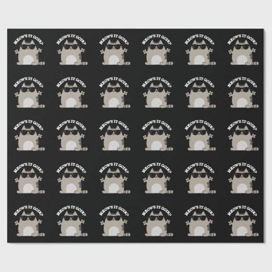 Wie kommt es zu Funny Cat Pun Dark BG? Geschenkpapier (Flach)