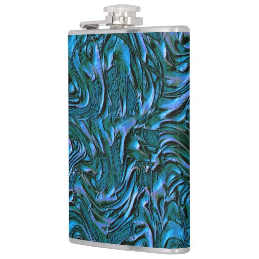 Wie königlich oder kastenblau mit Wandtextur Flachmann (Links)