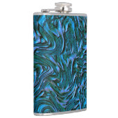 Wie königlich oder kastenblau mit Wandtextur Flachmann (Rechts)