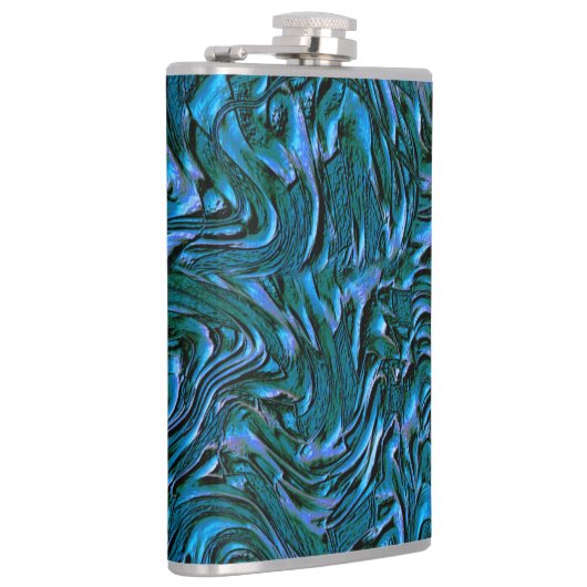 Wie königlich oder kastenblau mit Wandtextur Flachmann (Rechts)