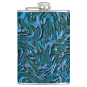 Wie königlich oder kastenblau mit Wandtextur Flachmann (Vorderseite)