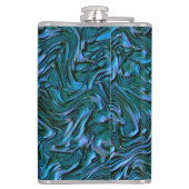 Wie königlich oder kastenblau mit Wandtextur Flachmann (Rückseite)