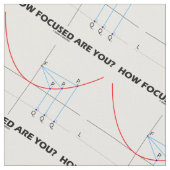Wie konzentriert sind Sie? Parabola Graph Mah Spaß Stoff (Nahaufnahme)