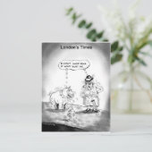 Wie kümmern Sie einen großen Hund lustigen Cartoon Postkarte (Stehend Vorderseite)