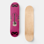 Wie Lämmer zum Schlachten (rosa Schädelkrone) Skateboard (Vorderseite)