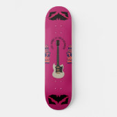 Wie Lämmer zum Schlachten (rosa Schädelkrone) Skateboard (Vorderseite)