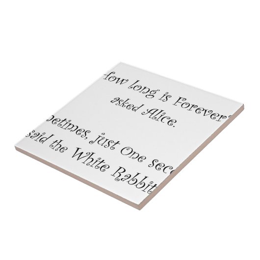 Wie lang für immer Alice ist Fliese (Seite)