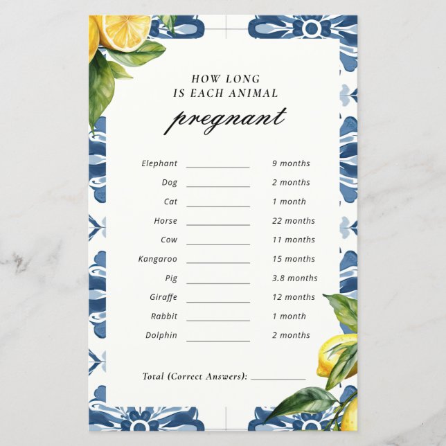 Wie lange jedes schwangere Positano Baby Spiel (Vorderseite)