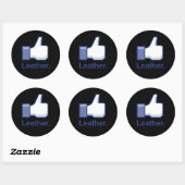 Wie Leather Runder Aufkleber (Blatt)