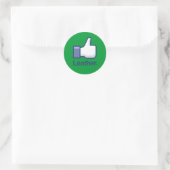 Wie Leather Runder Aufkleber (Tasche)