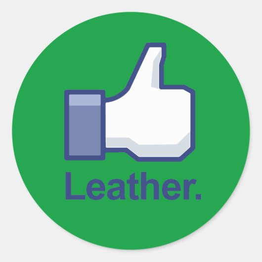 Wie Leather Runder Aufkleber (Vorderseite)