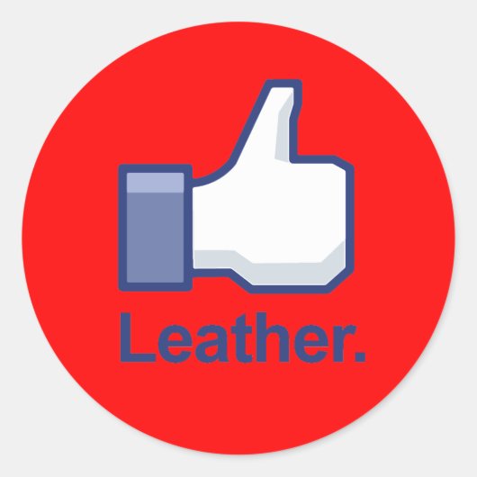 Wie Leather Runder Aufkleber (Vorderseite)