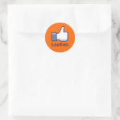 Wie Leder Runder Aufkleber (Tasche)