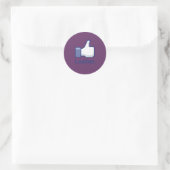 Wie Leder Runder Aufkleber (Tasche)