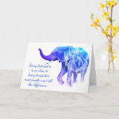 Wie Liebe Elephant Animal Art gehört zu werden Karte (Gelbe Blume)