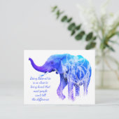 Wie Liebe Elephant Animal Art gehört zu werden Postkarte (Stehend Vorderseite)
