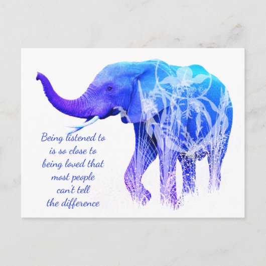 Wie Liebe Elephant Animal Art gehört zu werden Postkarte (Vorderseite)