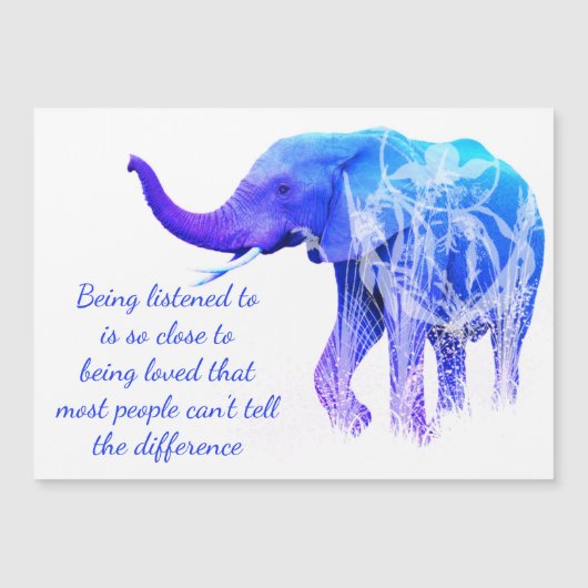 Wie Liebe Elephant Animal gehört zu werden Magnetkarte (Vorderseite)