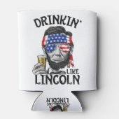 Wie Lincoln 4. Juli trinken für Männer Frauen Dosenkühler (Rückseite)