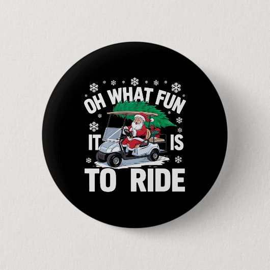 Wie lustig es ist, Weihnachtsmann fährt Auto Button (Vorderseite)