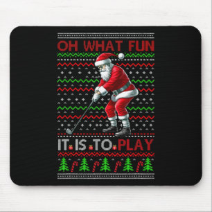 Wie lustig ist es, Golf spielender Weihnachtsmann Mousepad