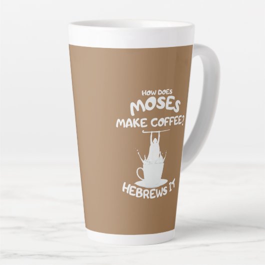 Wie macht Mose Kaffee? Hebrews IT-Tasse Milchtasse (Rechte Ecke)