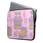 wie magisches Muster der 90er Jahre Laptopschutzhülle (Vorderseite Links)