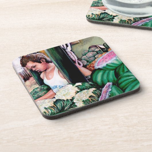 Wie magst du diese Melonen? Getränkeuntersetzer (Linke Seite)