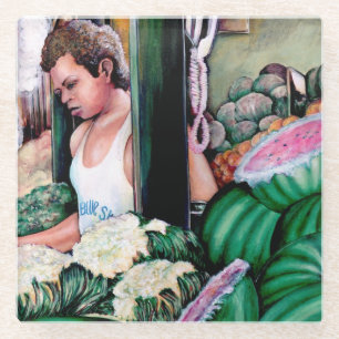 Wie magst du diese Melonen? Glasuntersetzer