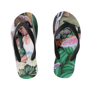 Wie magst du diese Melonen? Kinderbadesandalen