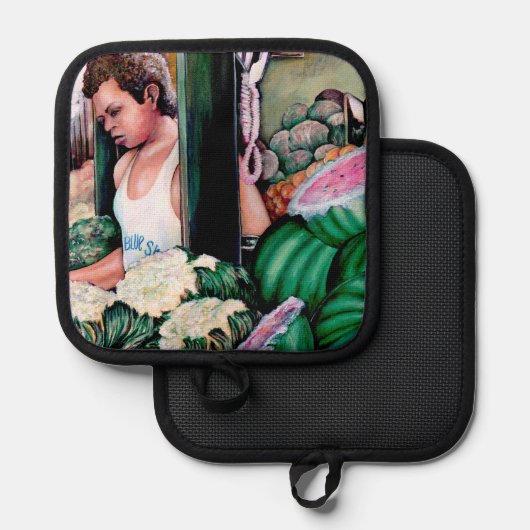 Wie magst du diese Melonen? Topflappen (Vorderseite/Rückseite)