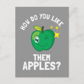 Wie magst du sie Äpfel? Postkarte (Vorderseite)