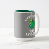 Wie magst du sie Äpfel? Zweifarbige Tasse (VorderseiteRechts)