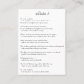 Wie majestätisch ist Ihr Name - Gebetskarte Visitenkarte (Rückseite)