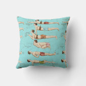 Wie man antike französische Schwimmen-Schule Kissen (Rückseite)