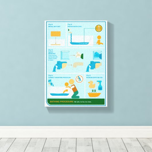 Wie man bathe leinwanddruck (Insitu (Holzboden))