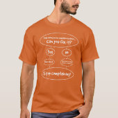 "Wie man beschweren" Diagramm stoppt T-Shirt (Vorderseite)
