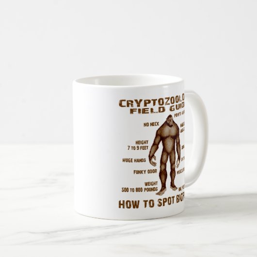 WIE man BIGFOOT - Cryptozoology-Feld-Führer Kaffeetasse (VorderseiteRechts)