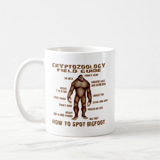 WIE man BIGFOOT - Cryptozoology-Feld-Führer Kaffeetasse (Links)