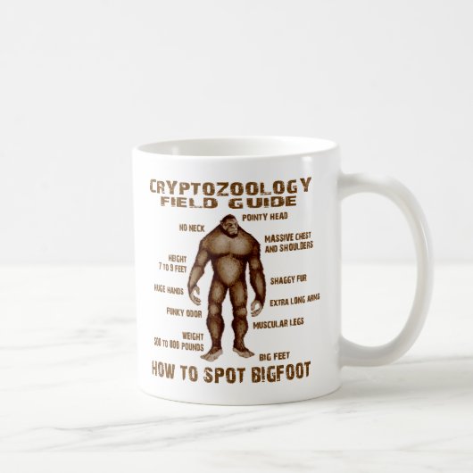 WIE man BIGFOOT - Cryptozoology-Feld-Führer Kaffeetasse (Rechts)