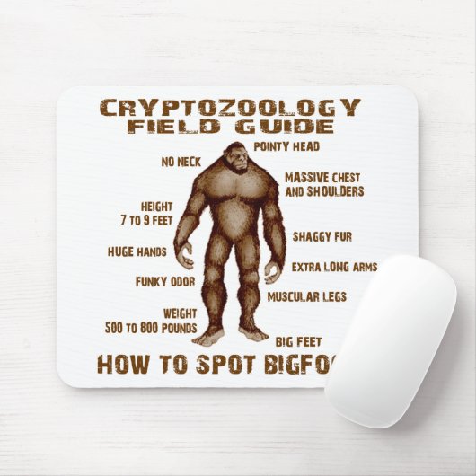 WIE man BIGFOOT - Cryptozoology-Feld-Führer Mousepad (Mit Mouse)