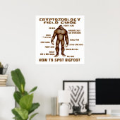 WIE MAN BIGFOOT SPEICHERT - Handbuch für das Feld Poster (Heimbüro)