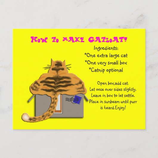 wie man catloaf macht postkarte (Vorderseite)