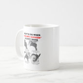 Wie man Cuffs Funny Mug entkommt Kaffeetasse (Vorderseite Links)