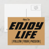 Wie man das Leben genießt Postkarte (Vorne/Hinten)