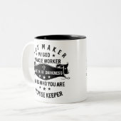 Wie man das Wunder der Arbeitnehmer herstellt, ver Zweifarbige Tasse (Vorderseite Links)