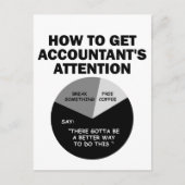 Wie man die Aufmerksamkeit des Buchhalters zum Dur Postkarte (Vorderseite)