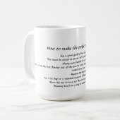 "Wie man die perfekte Tasse Tee" Tasse herstellt (Vorderseite Links)